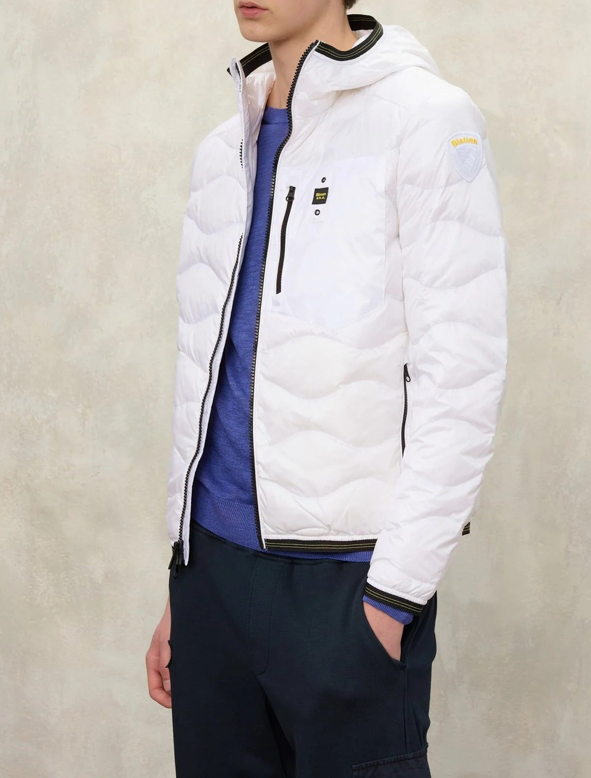 BLAUER GIUBBINO Uomo WAVE-Bianco