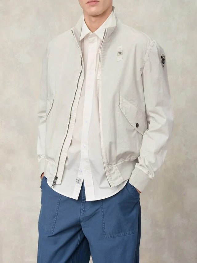 BALUER Bomber Uomo BADGER DYED-Bianco