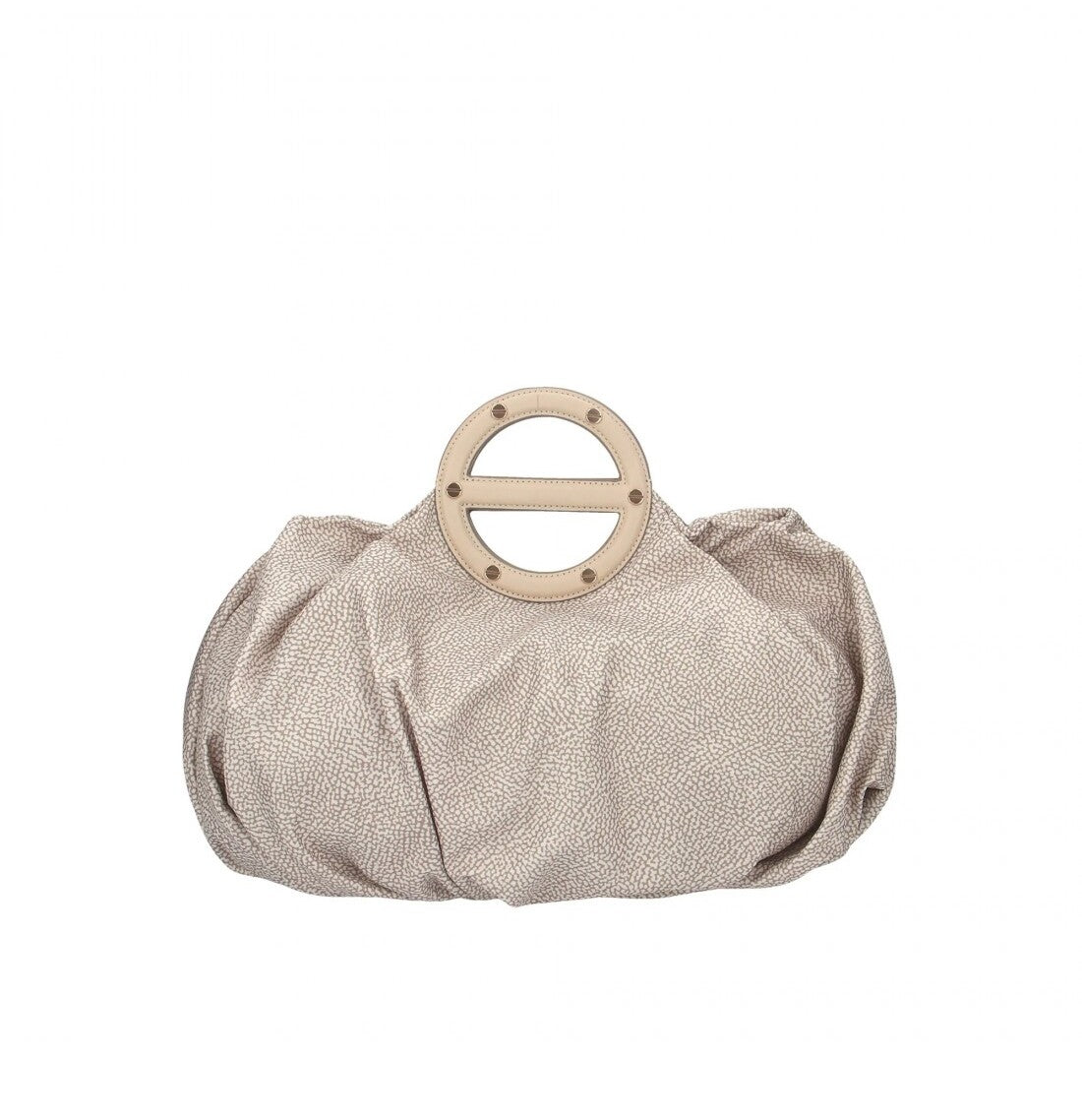 BORBONESE Borsa Bauletto VIS A VIS Medium-Sabbia