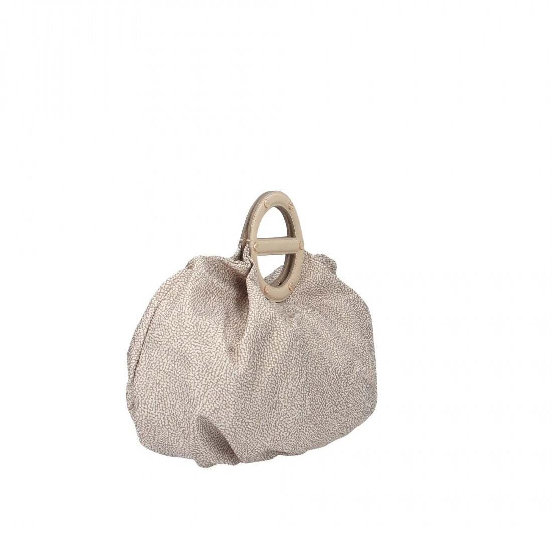 BORBONESE Borsa Bauletto VIS A VIS Medium-Sabbia