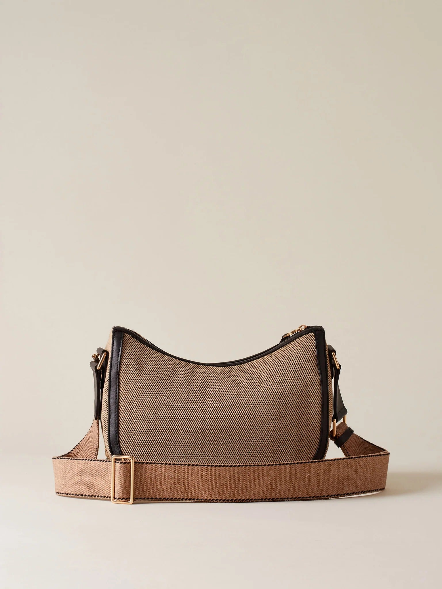 BORBONESE BORSA LUNA Small-Naturale Ebano