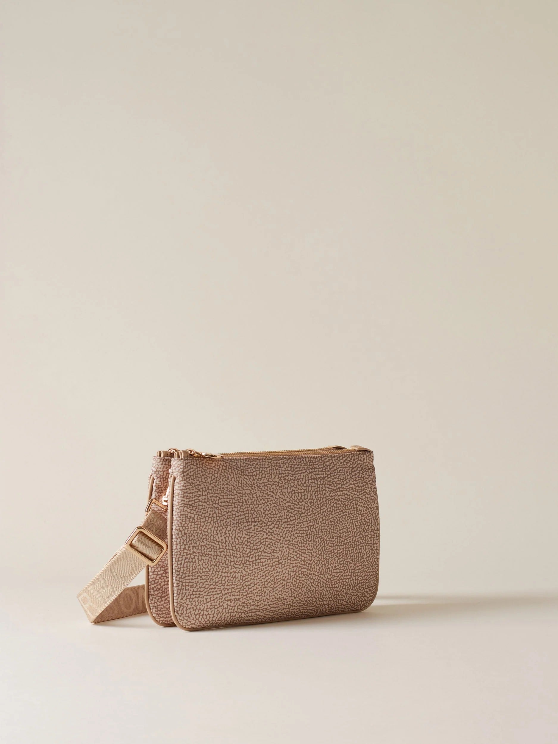 BORBONESE Borsa Tracolla LUNA SMALL-Sabbia