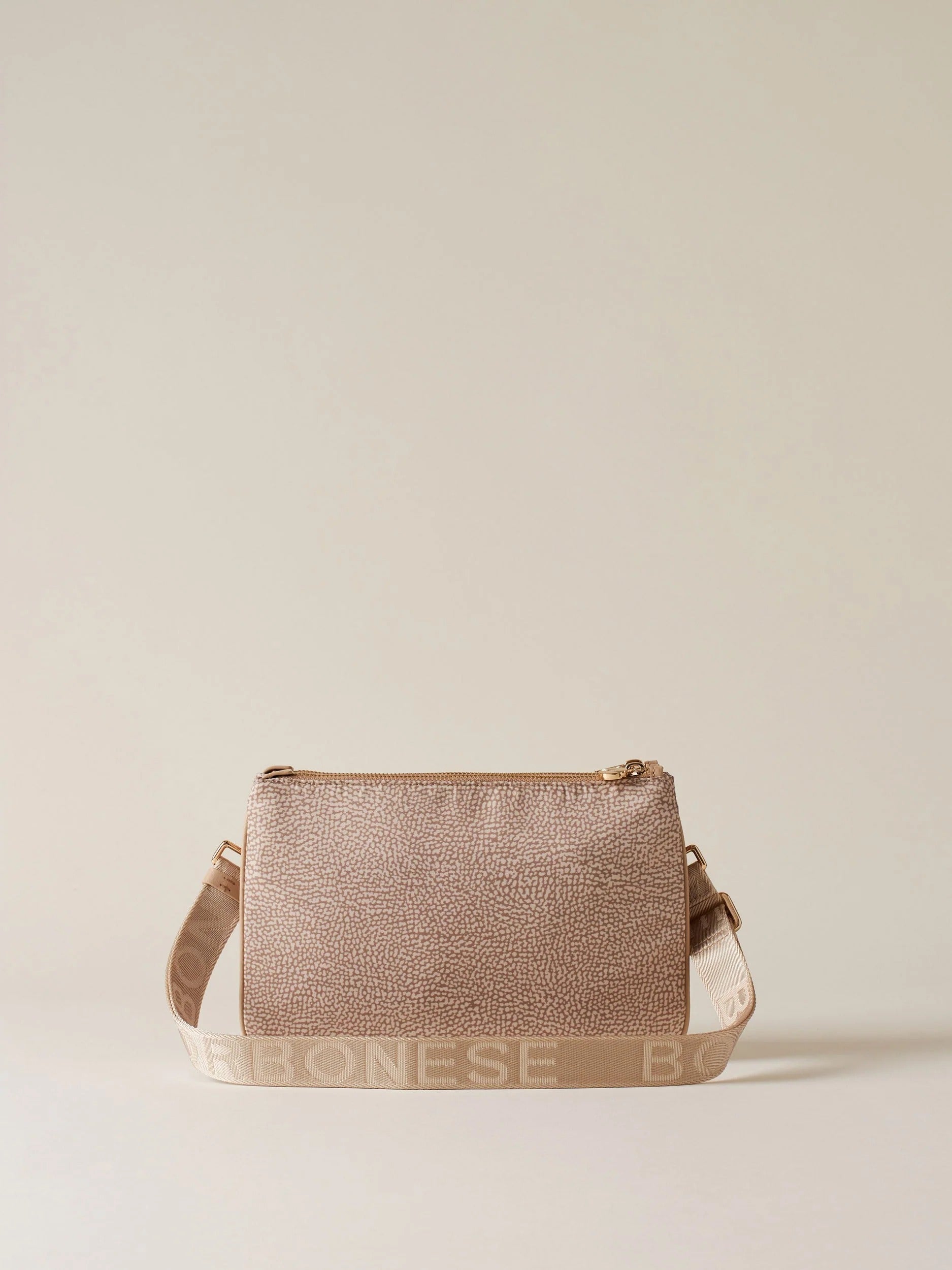 BORBONESE Borsa Tracolla LUNA SMALL-Sabbia