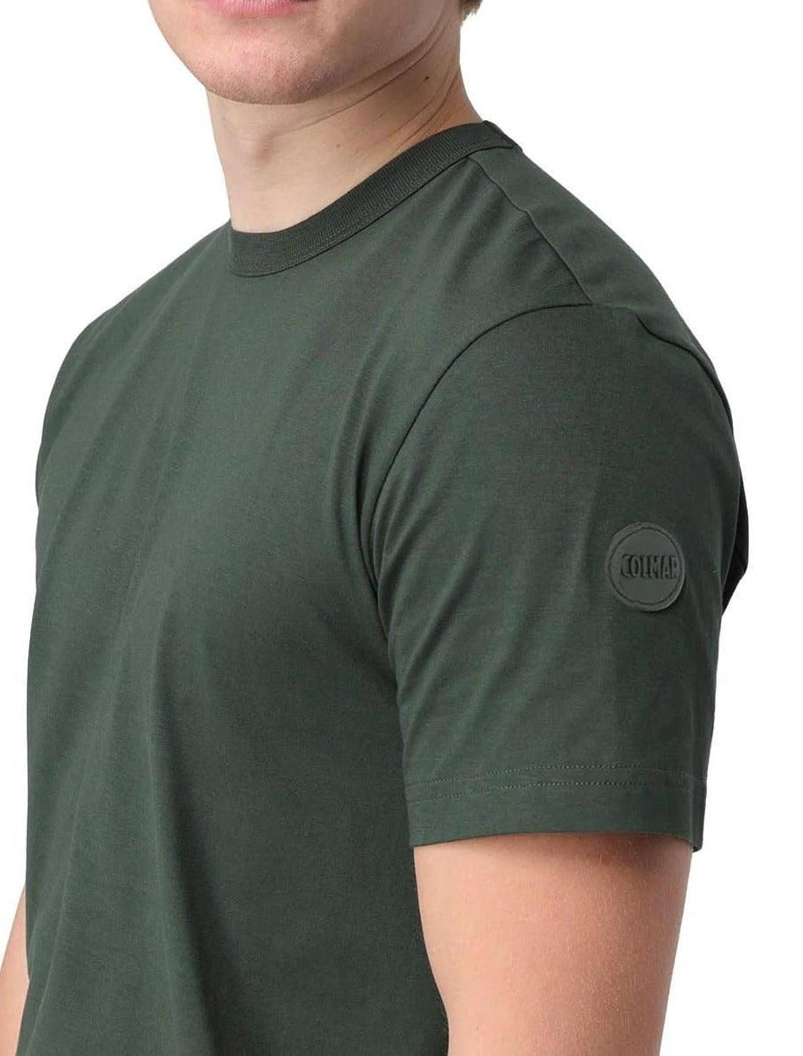 COLMAR T-Shirt Uomo Frida Logo in Tono-Verde Jeep