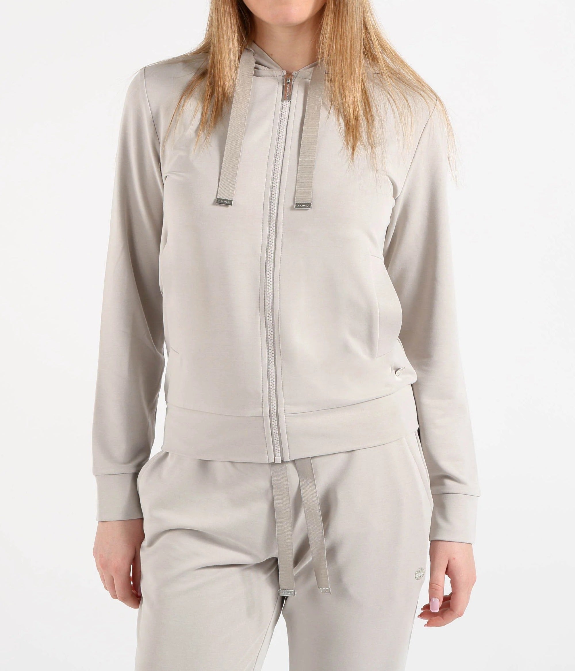 COLMAR Felpa Donna SILKEN Full Zip-Beige Canapa