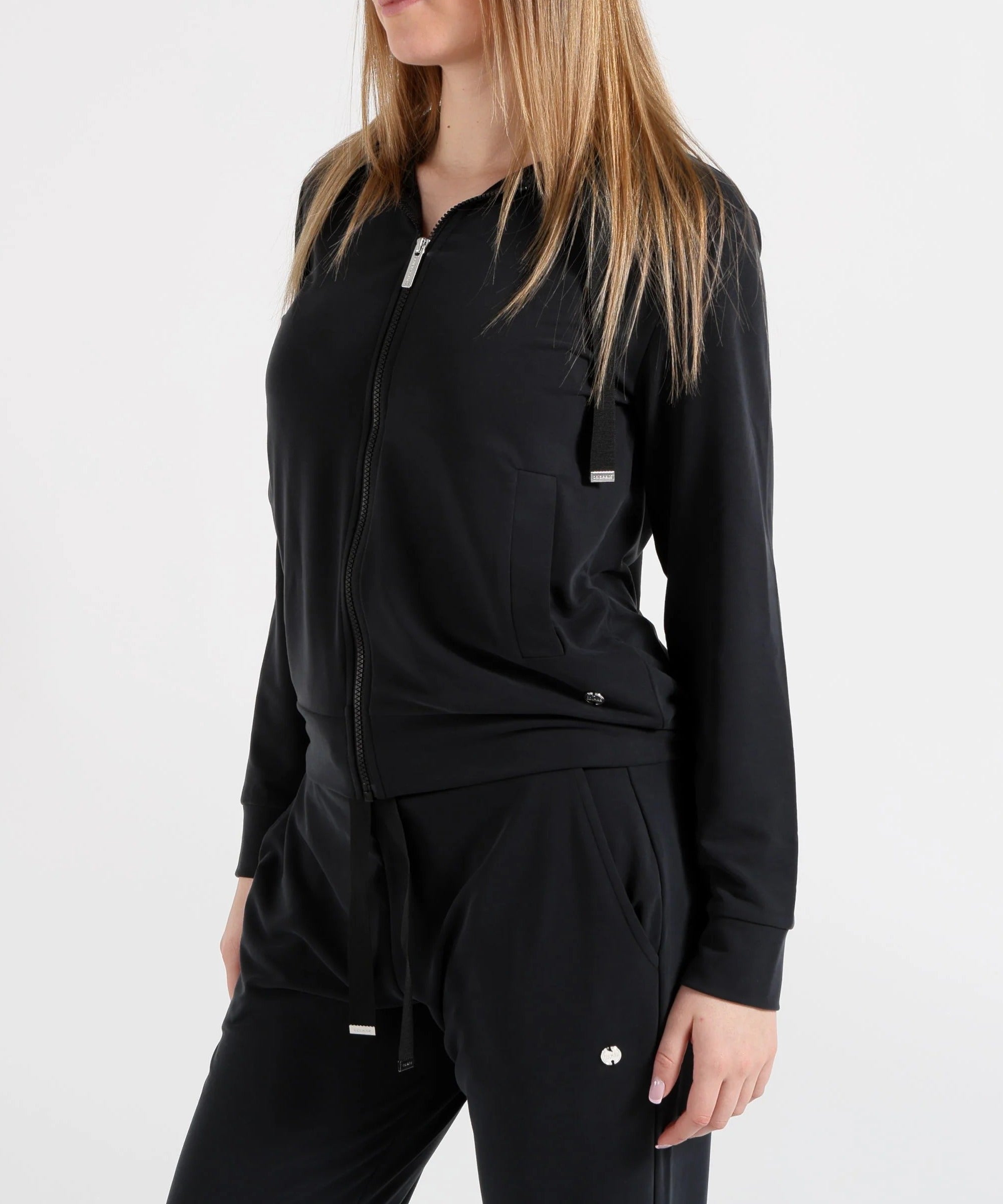 COLMAR Felpa Donna SILKEN Full Zip-Nero