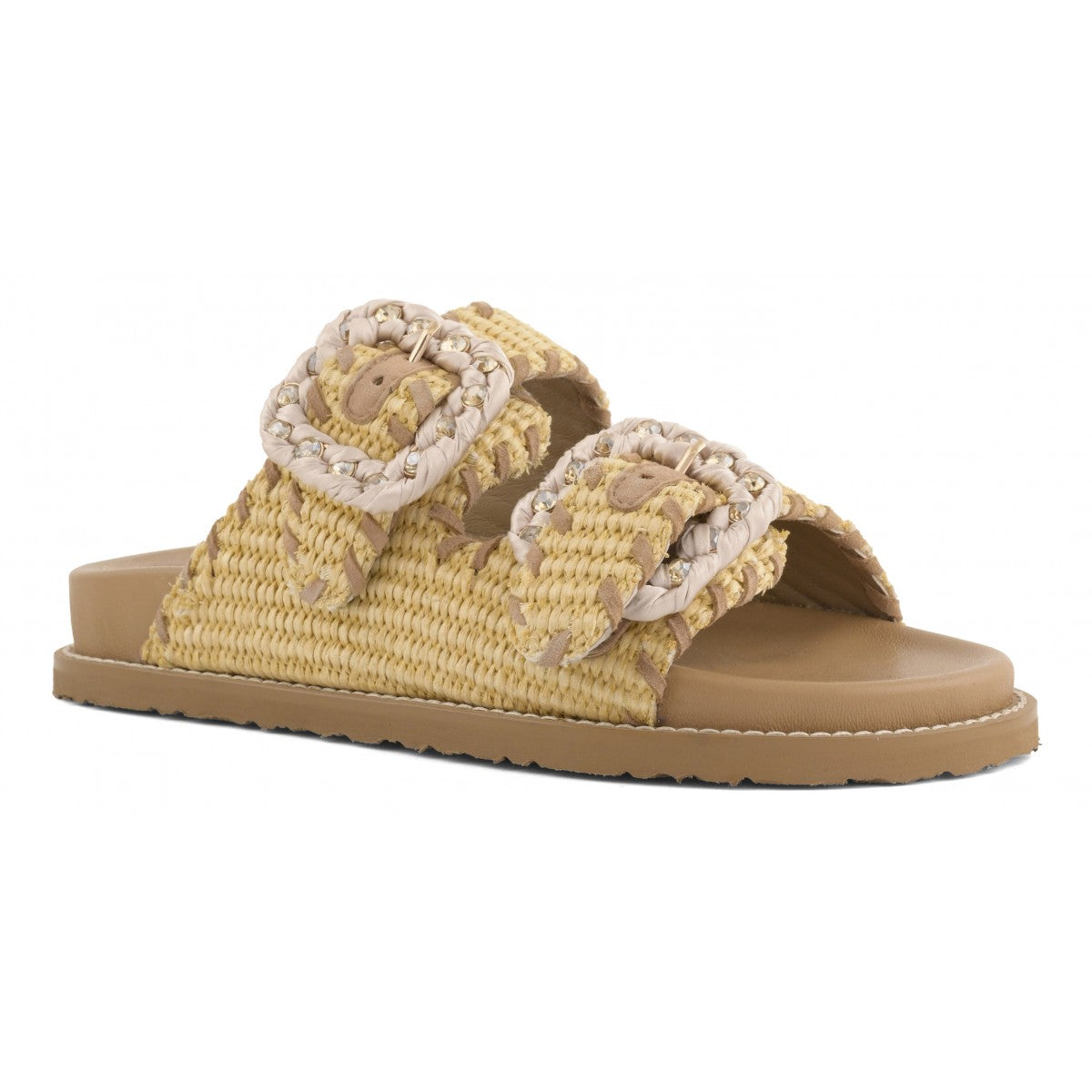 CORAL BLUE Sandalo Donna Raffia-Natural
