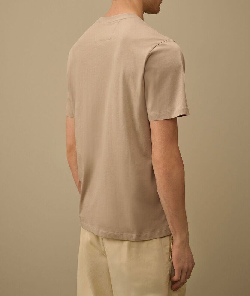 C.P. COMPANY T-shirt Uomo 30/1 Jersey Logo Patch-Dove Grey