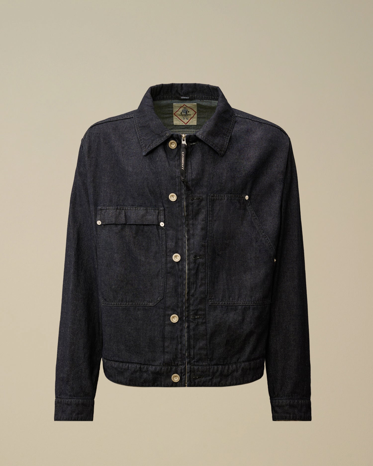 C.P. COMPANY Giacca Uomo 3/1 Zip Denim-Blue