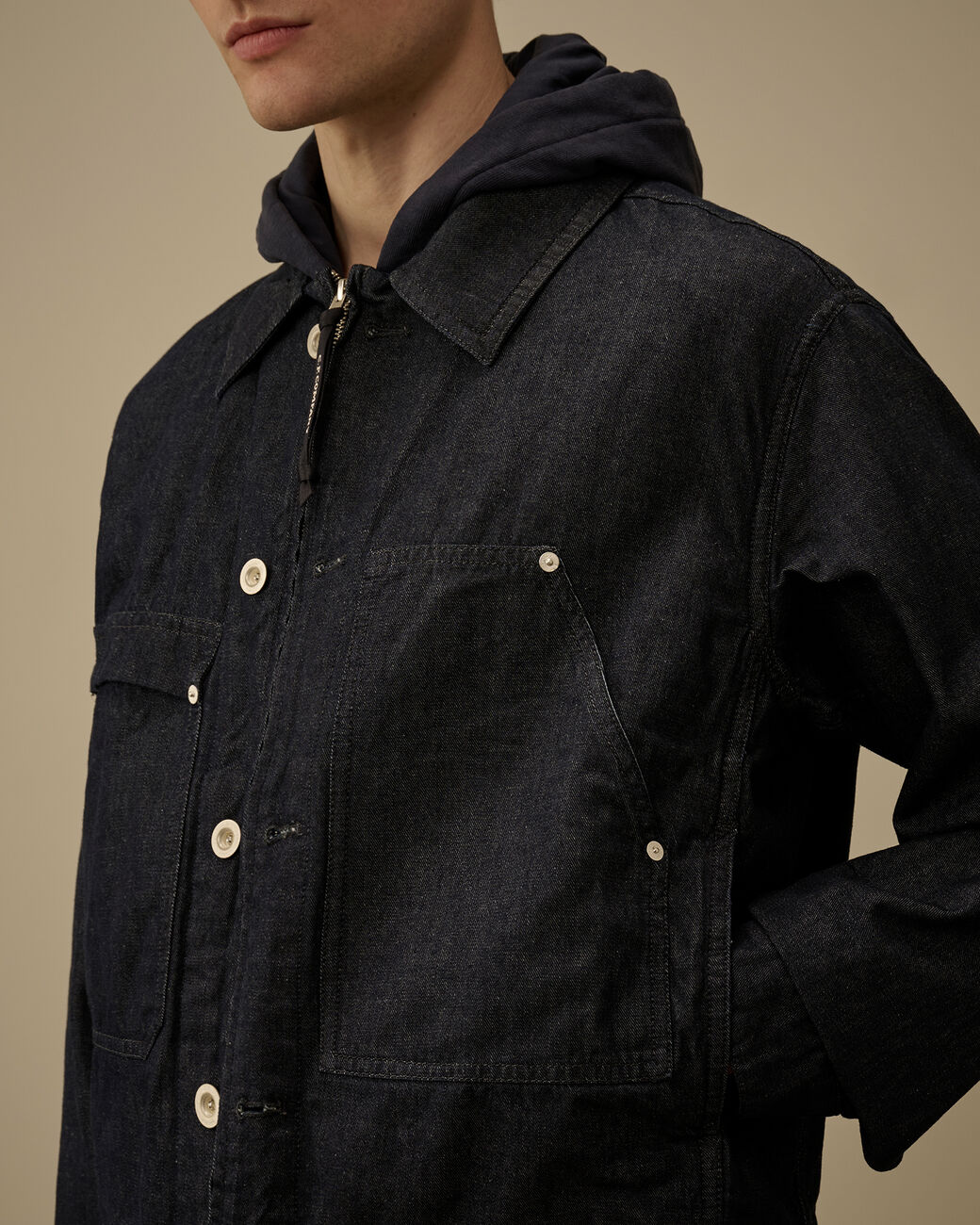 C.P. COMPANY Giacca Uomo 3/1 Zip Denim-Blue