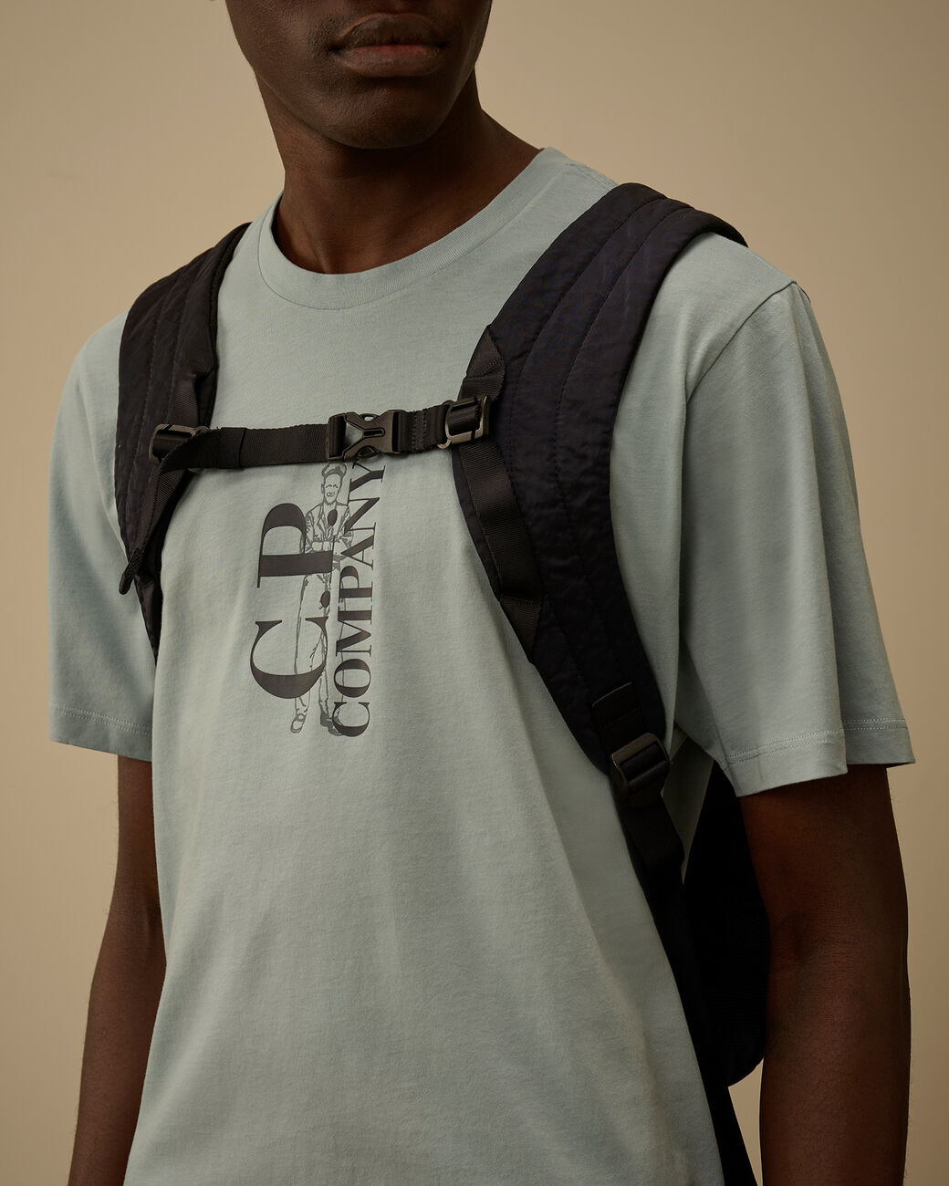 C.P. COMPANY Zaino Nylon B Logo Lente-Total Eclipse