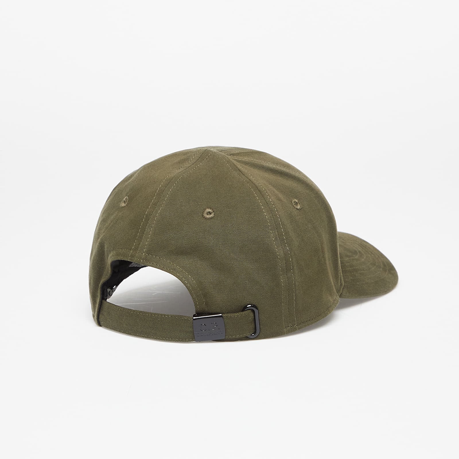 C.P. COMPANY Cappello Baseball Gabardina Logo Ricamato-Ivy Green