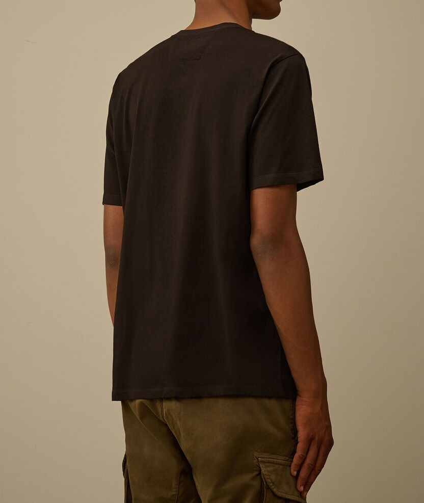 C.P. COMPANY T-shirt Uomo 30/1 Jersey Logo Patch-Black