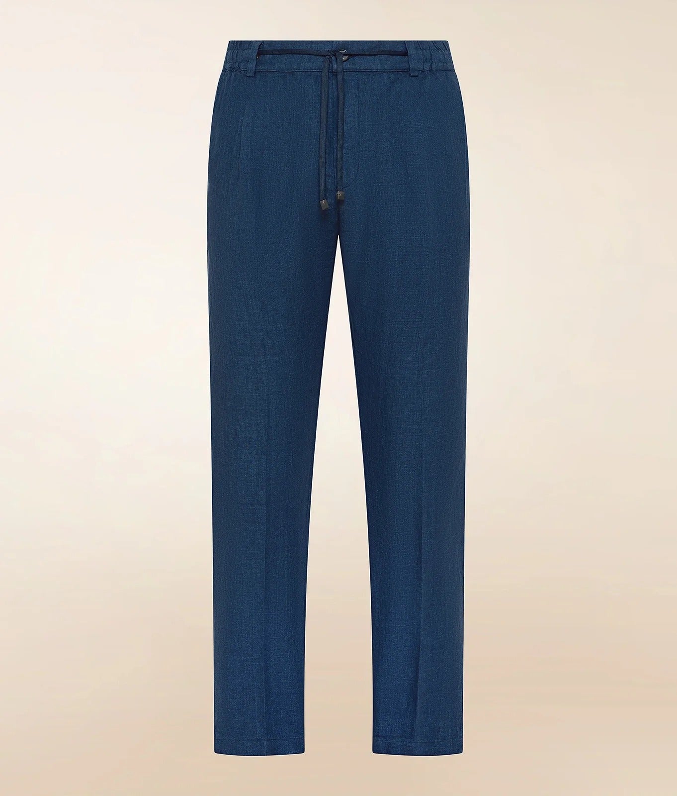 CRUNA Pantalone Uomo Mitte Lino Delavè-Blu