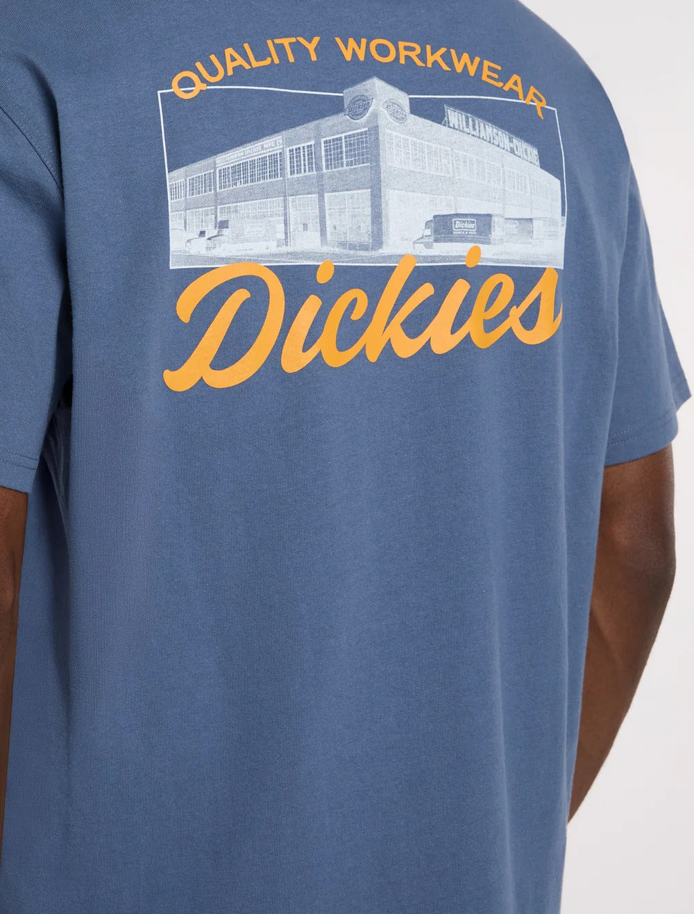 DICKIES T-Shirt Uomo WELLSVILLE-Indigo Retrò