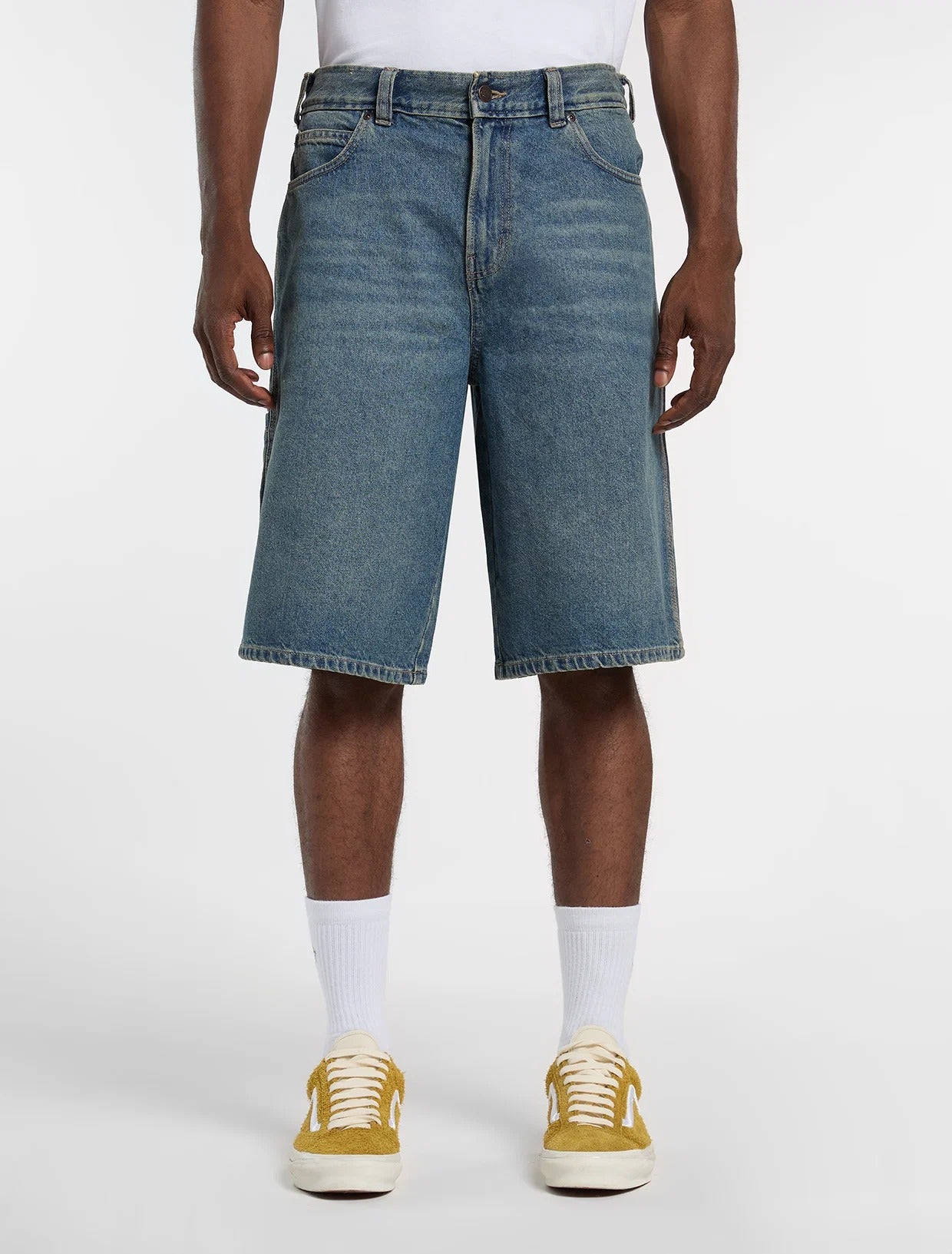 DICKIES Shorts Uomo 958 13 INCH LOOSE Denim-Blu Khaki