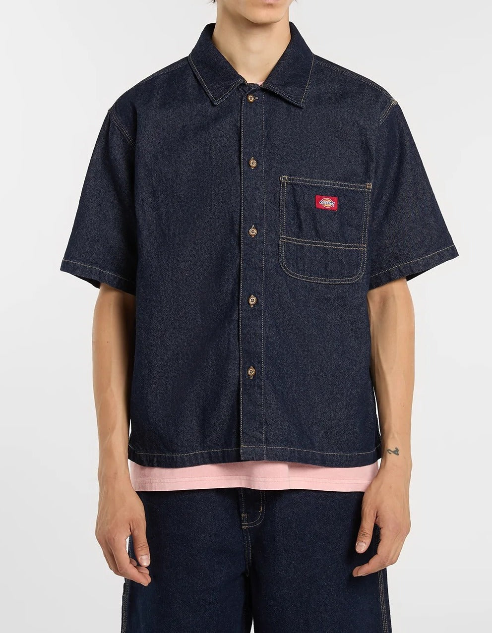 DICKIES Camicia Uomo DENIM-Blu
