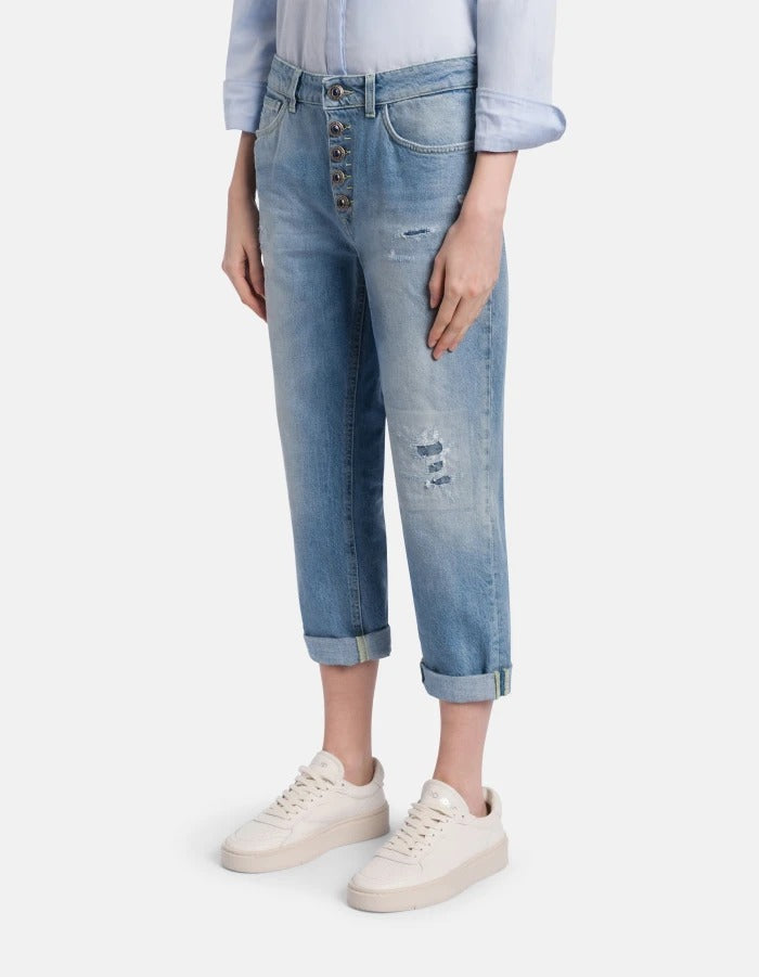 DONDUP JEANS Donna KOONS LOOSE-Blu