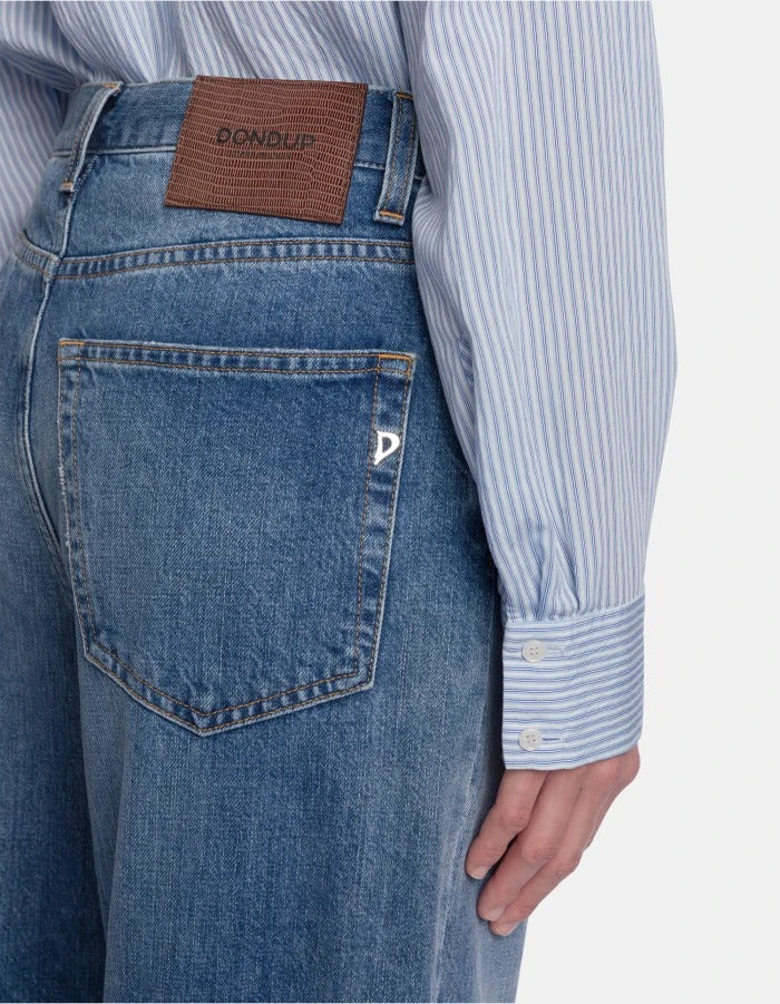 DONDUP JEANS Donna BESSIE Loose-Blu