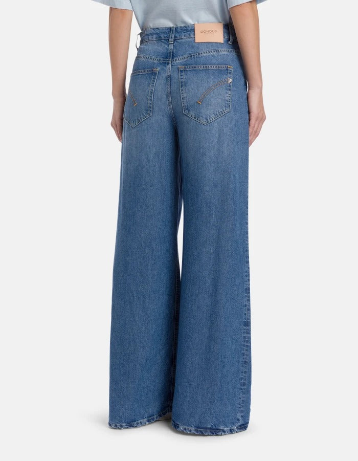 DONDUP JEANS Donna BEATRIX WIde Leg-Blu