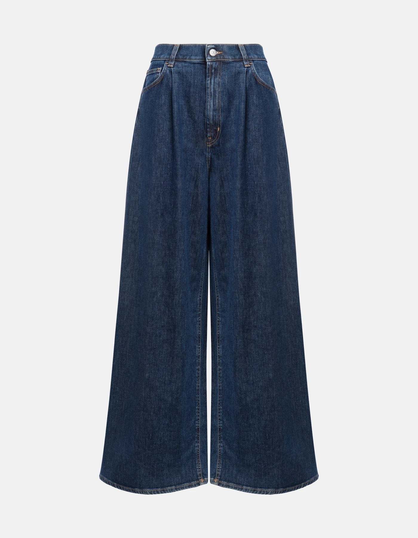 DONDUP JEANS Donna MAGGIE Cotone Wide Leg-Blu