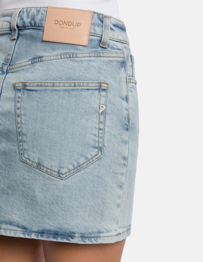 DONDUP Gonna Corta Donna Denim Stretch-Blu