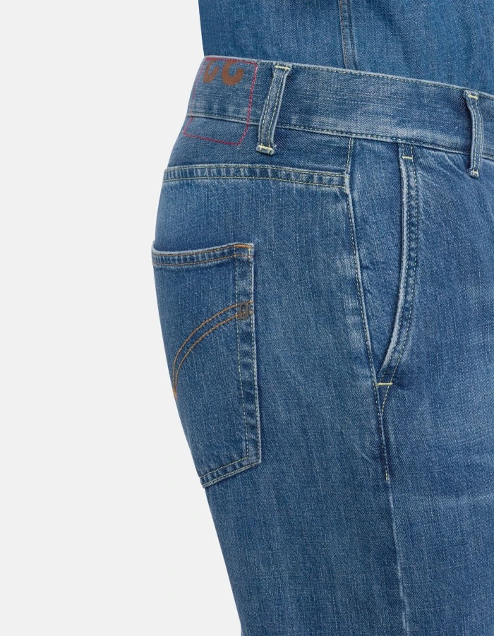 DONDUP Jeans Uomo Jeff Carrot-Blu