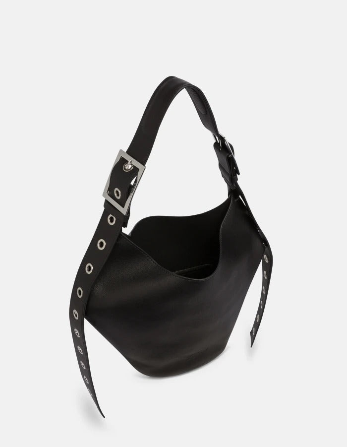 DONDUP Borsa SMALL HOBO Pelle-Nero