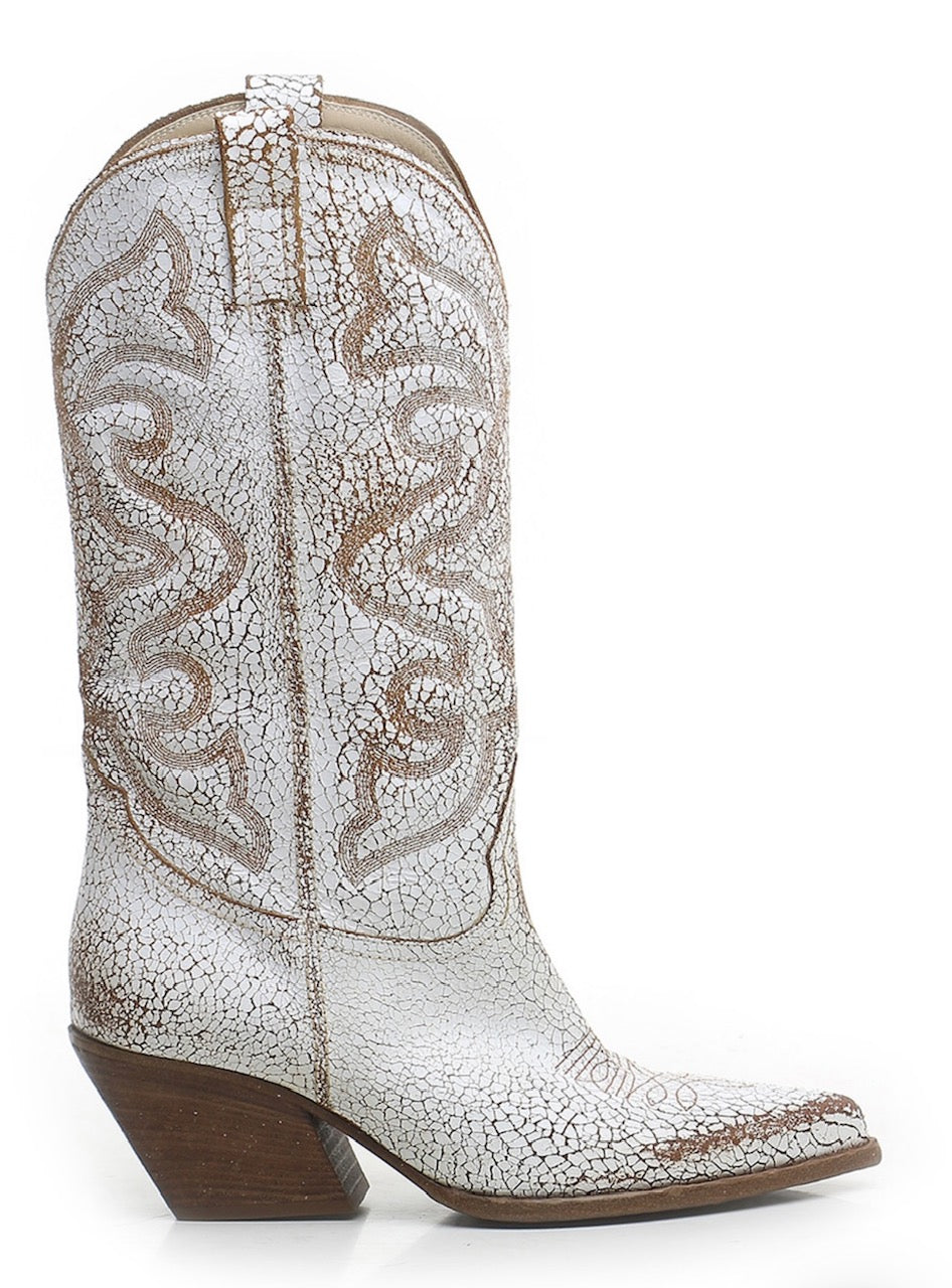 ELENA IACHI Stivale TEXANO Pelle-Milk