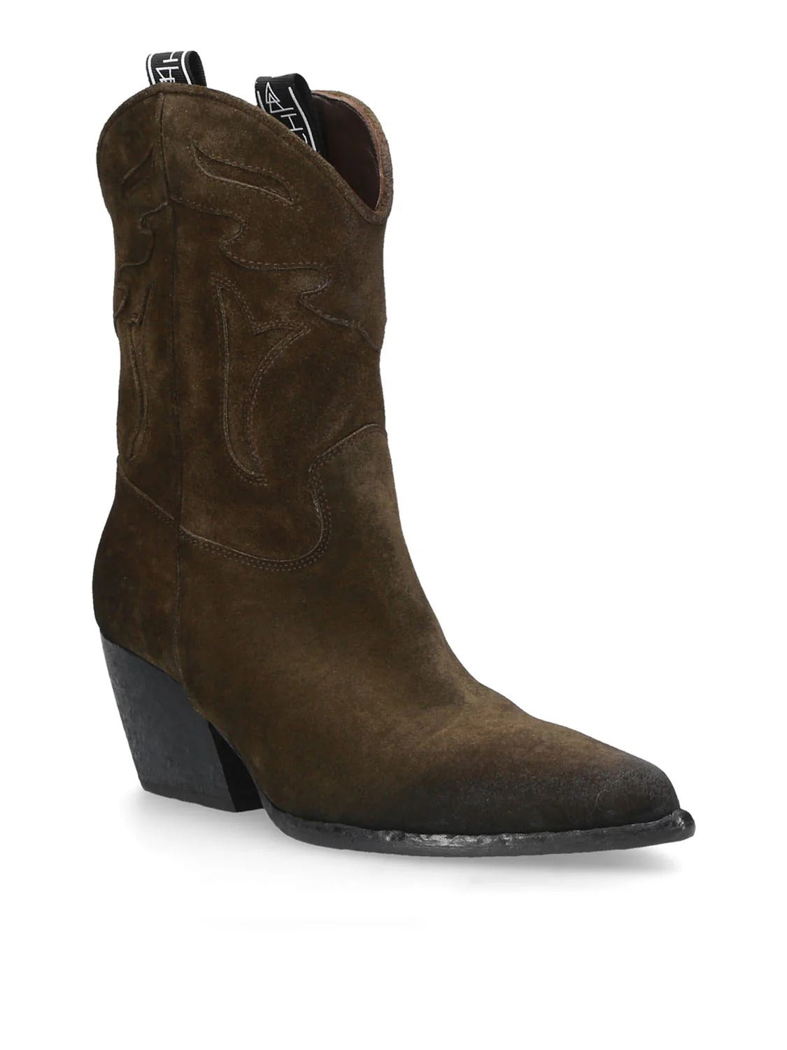 ELENA IACHI Stivale Texano Hombre Suede-Ebano