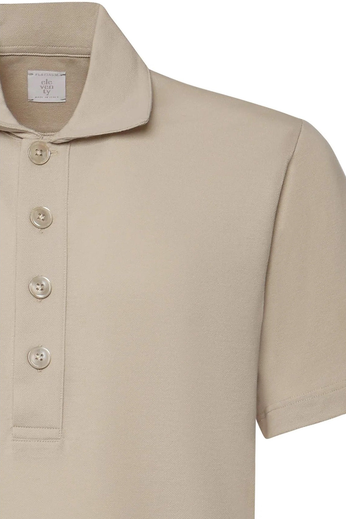 ELEVENTY Polo Uomo Piquet Cotone-Sabbia