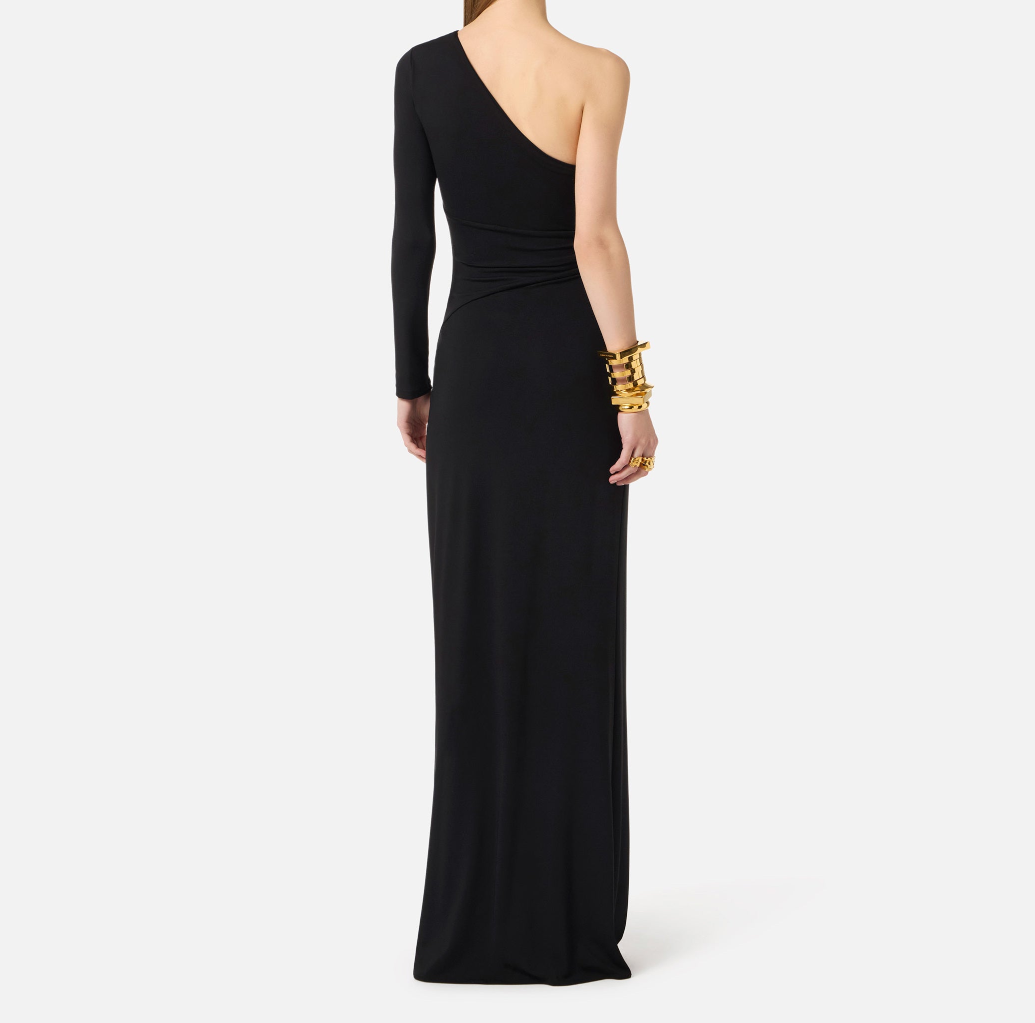 ELISABETTA FRANCHI Abito Red Carpet Jersey Crêpe-Nero