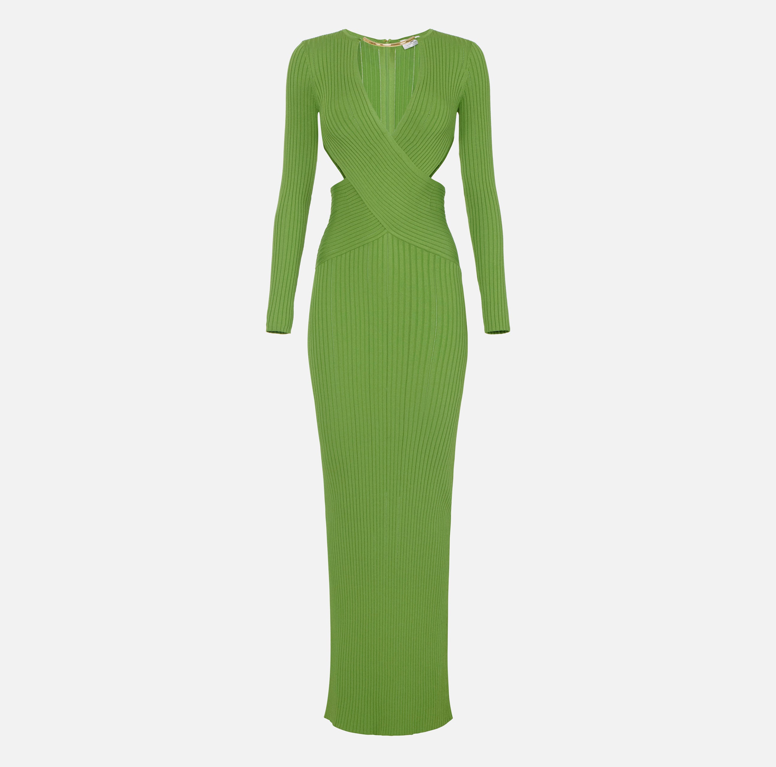 ELISABETTA FRANCHI Abito Red Carpet Maglia à Jour Collana-Aloe