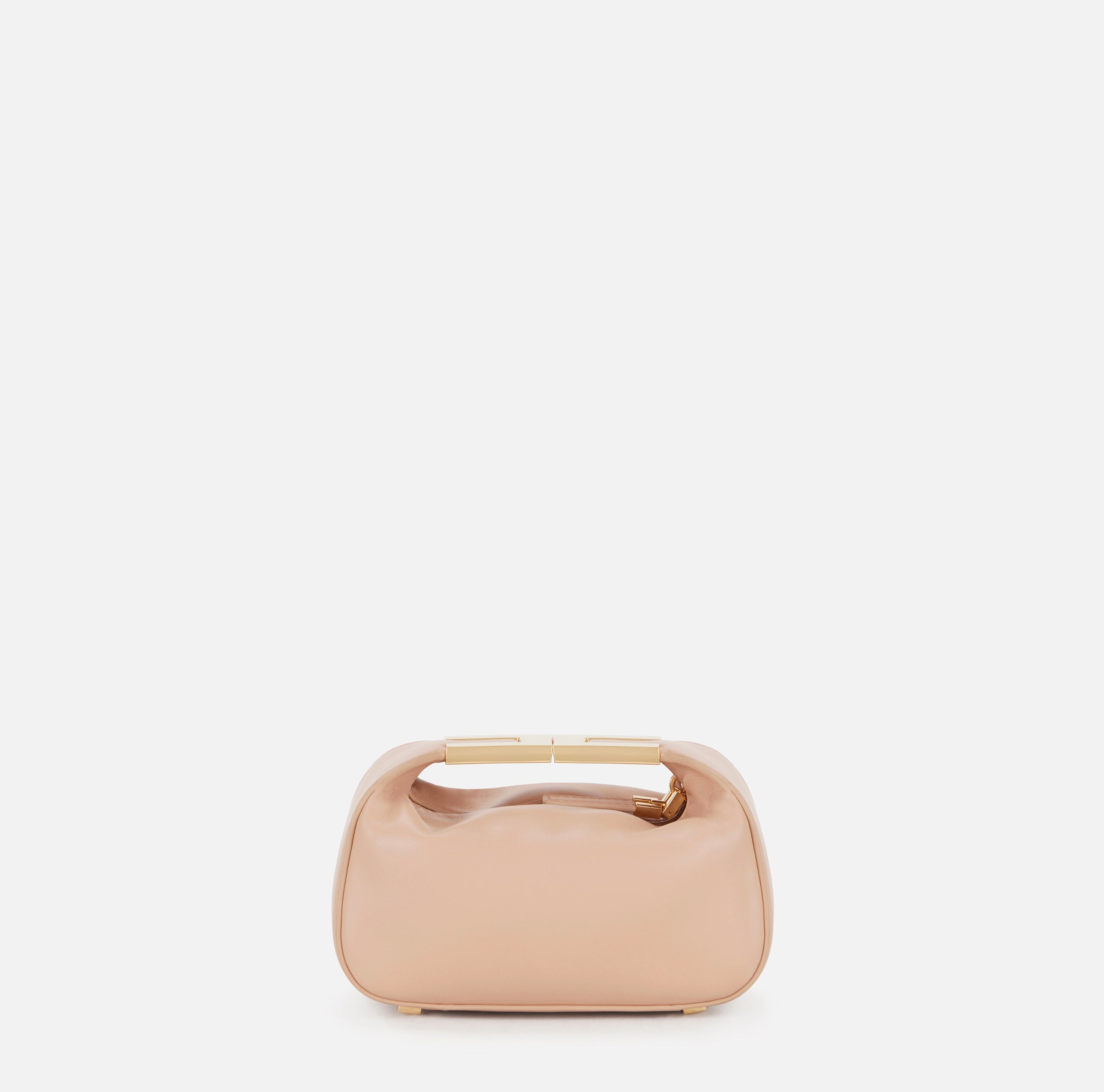 ELISABETTA FRANCHI Borsa Hobo Manico logo-Nude