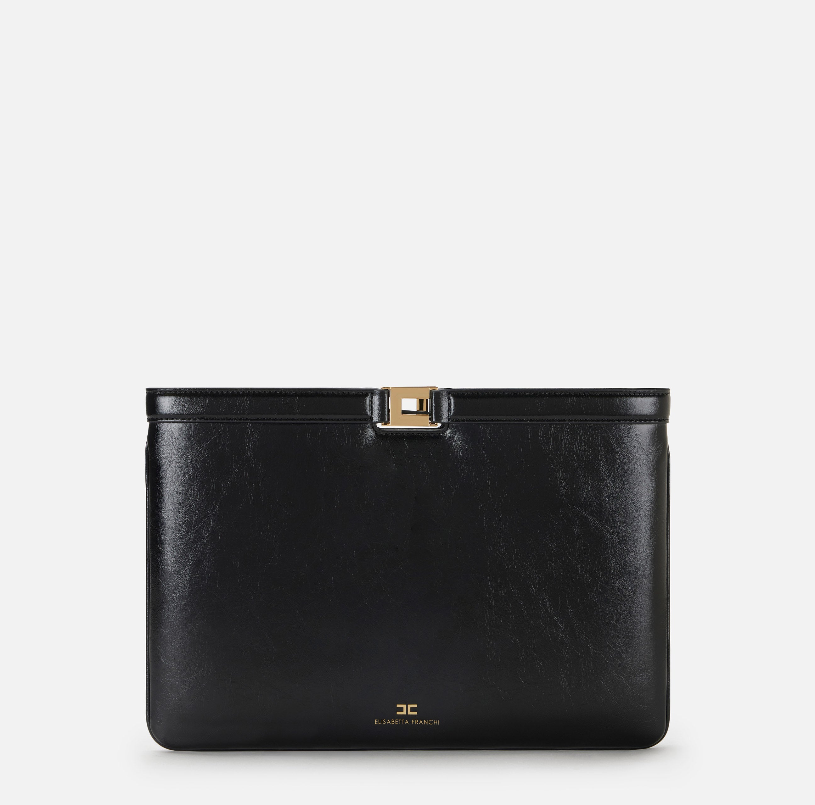 ELISABETTA FRANCHI Borsa Busta Ecopelle Naplak-Nero