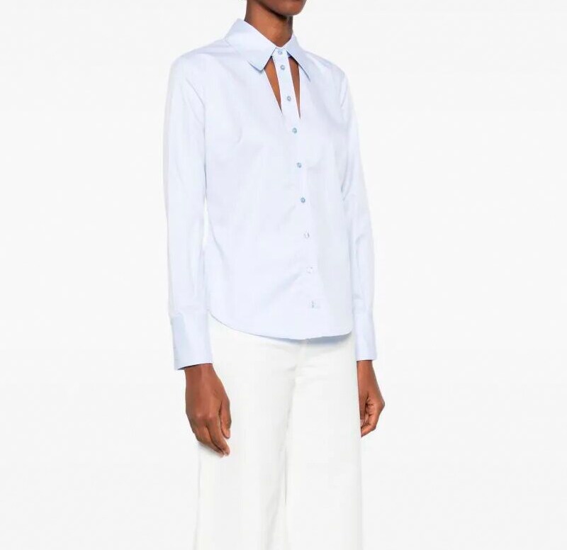 ELISABETTA FRANCHI Camicia Cotone Cut-Out-Oxford