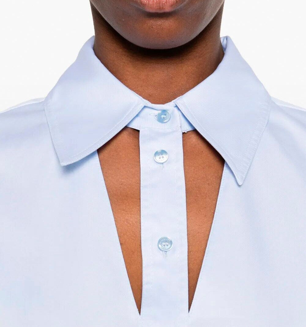 ELISABETTA FRANCHI Camicia Cotone Cut-Out-Oxford