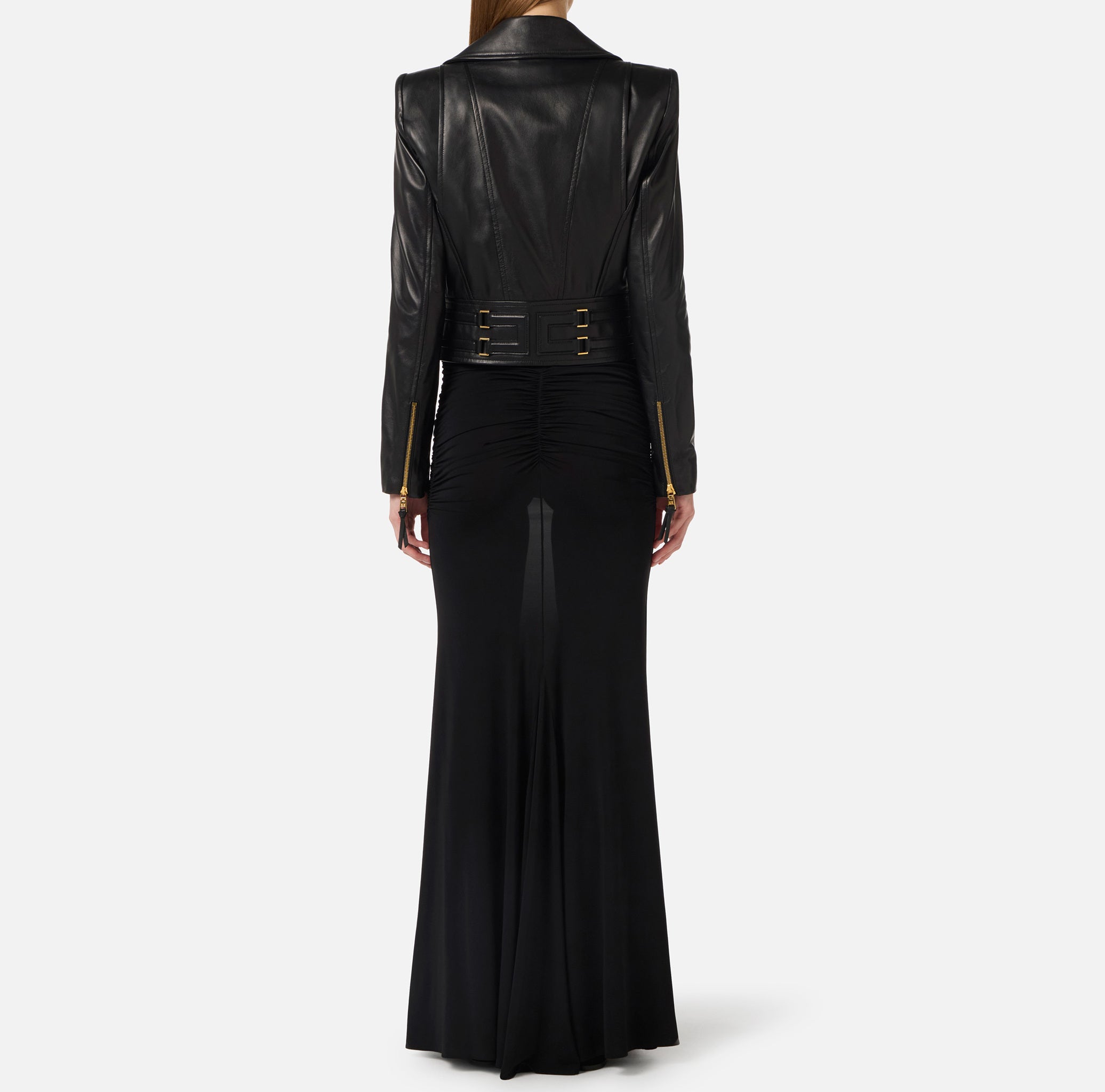 ELISABETTA FRANCHI Giacca Biker Pelle-Nero