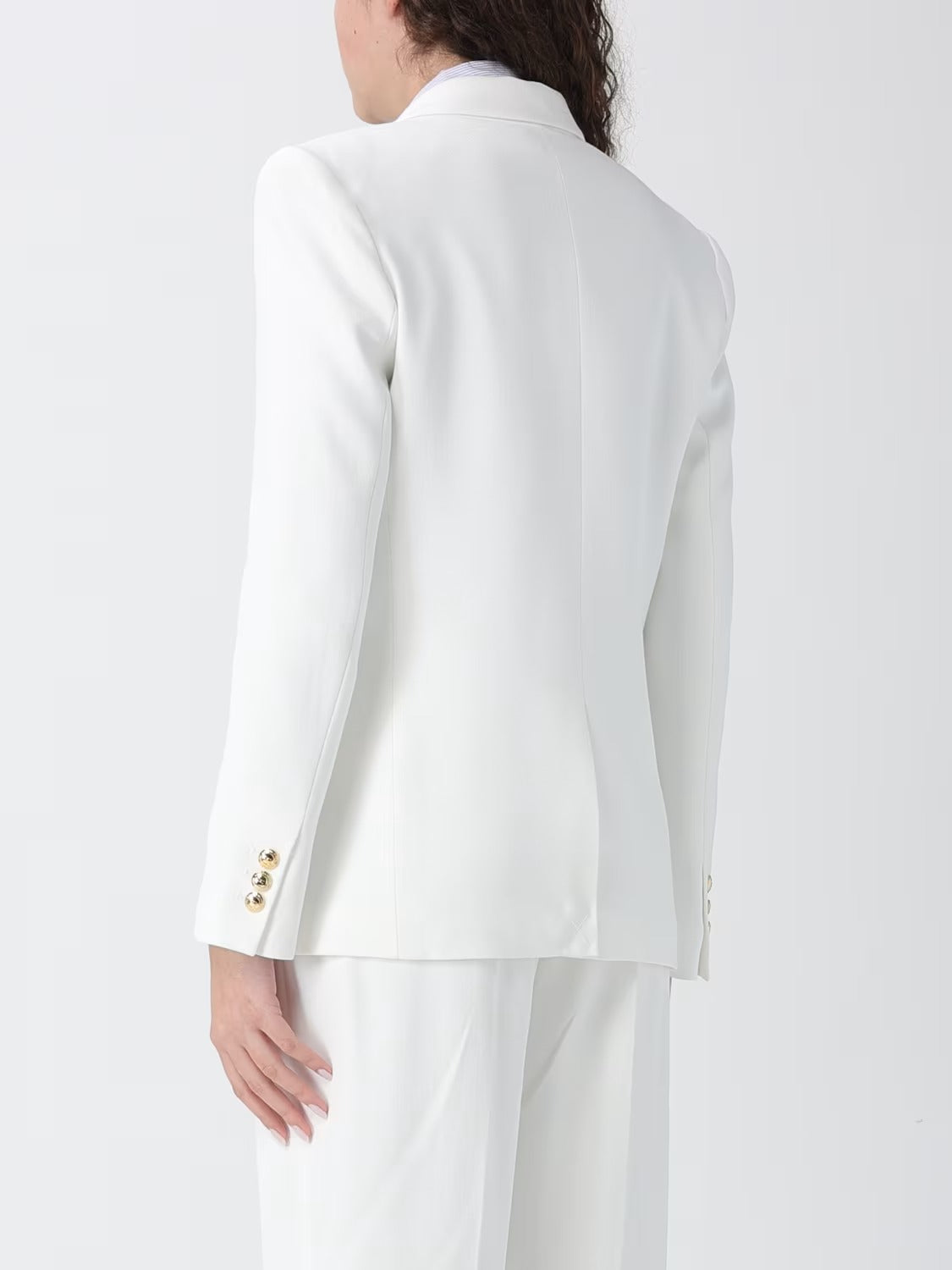 ELISABETTA FRANCHI Blusa Georgette Viscosa Gioiello-Aloe