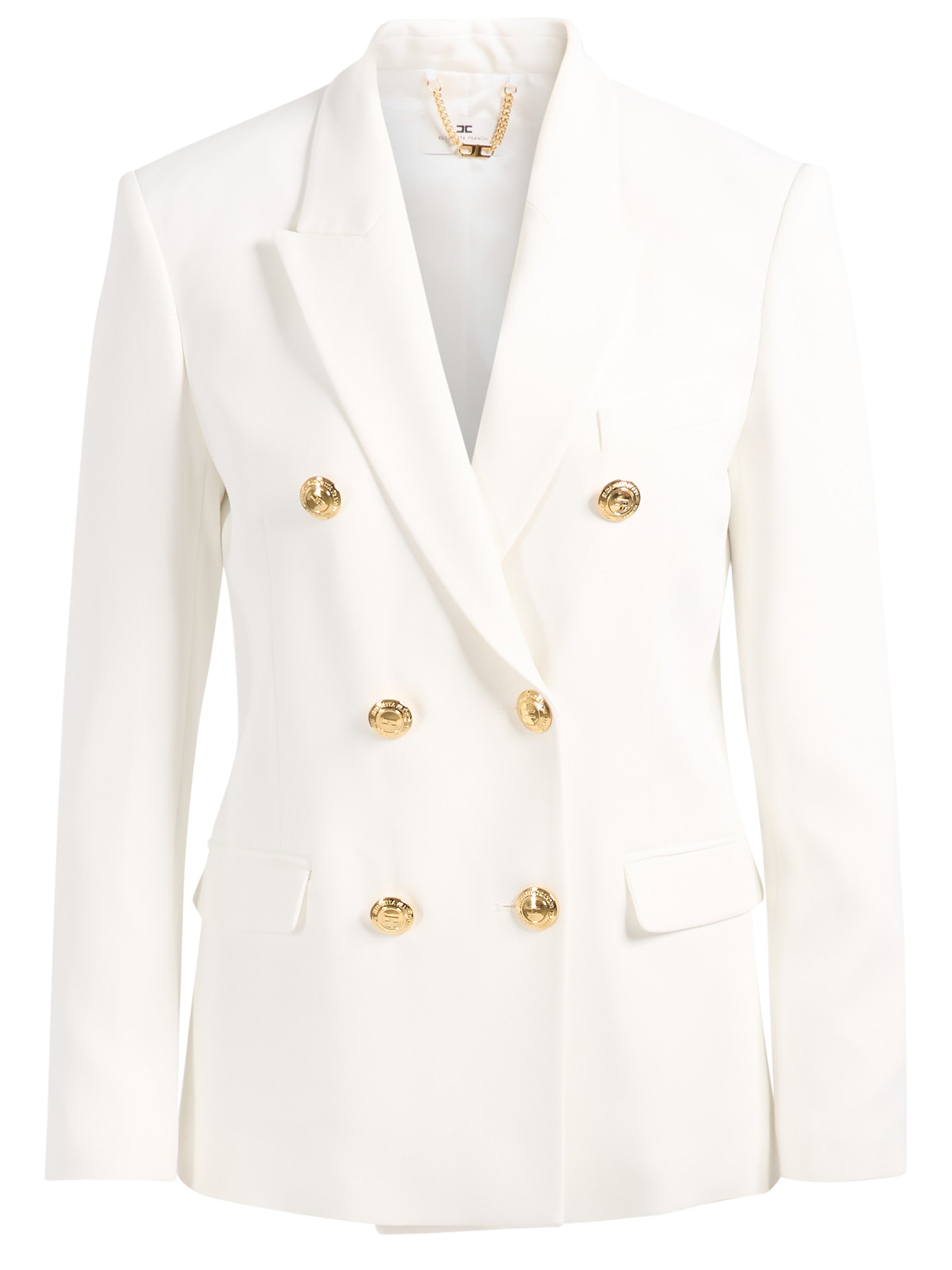 ELISABETTA FRANCHI Blusa Georgette Viscosa Gioiello-Aloe