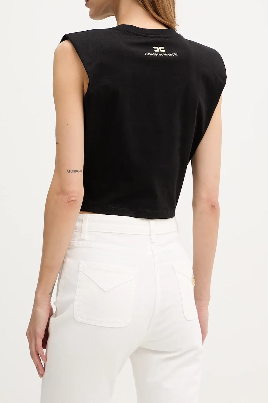 ELISABETTA FRANCHI Maglia Jersey Nodo-Nero