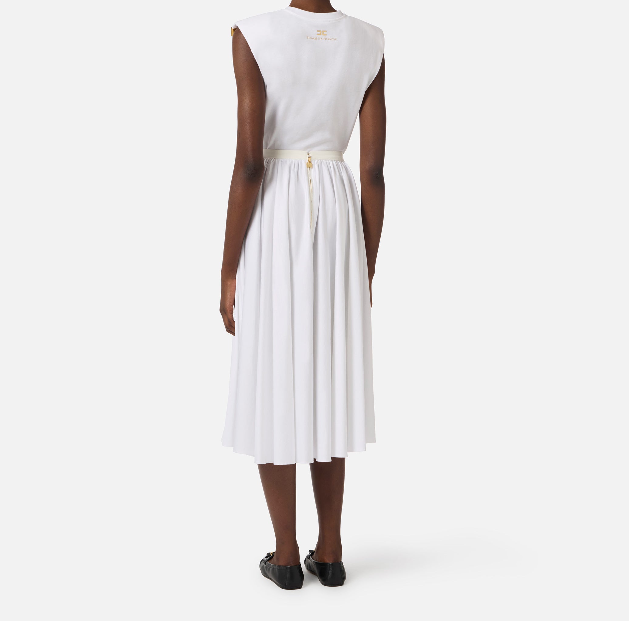 ELISABETTA FRANCHI Maglia Jersey Nodo-Gesso