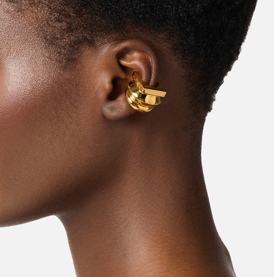 ELISABETTA FRANCHI Orecchini Ear Cuff Logo-Oro Giallo