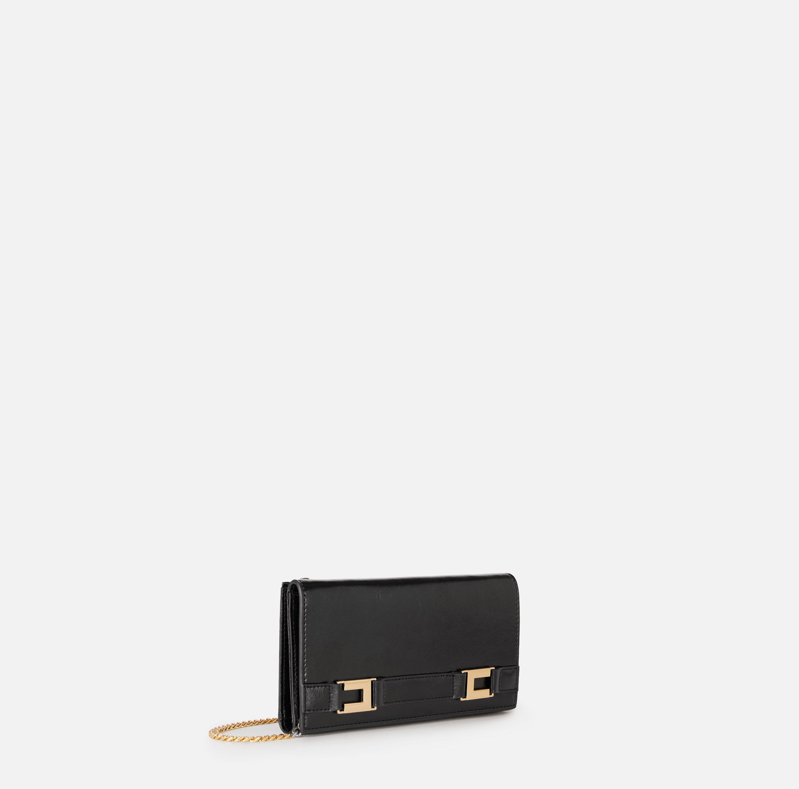 ELISABETTA FRANCHI Portafoglio Pochette Logo-Nero