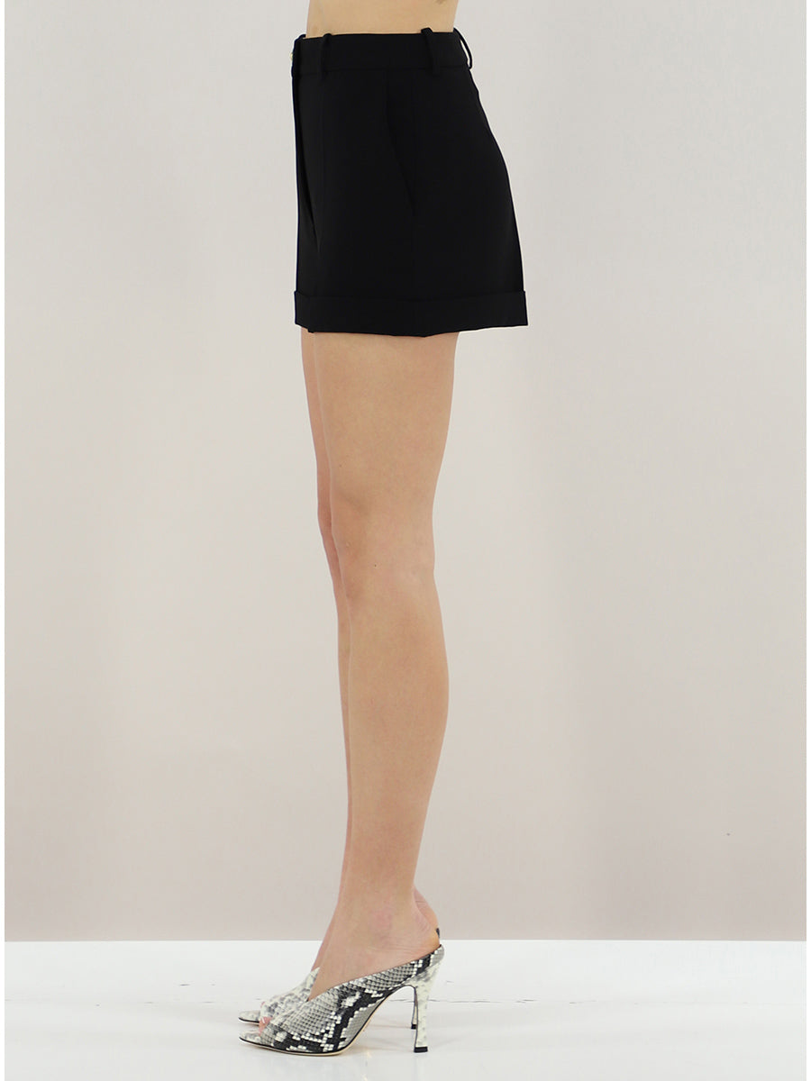 ELISABETTA FRANCHI Shorts crêpe-Nero