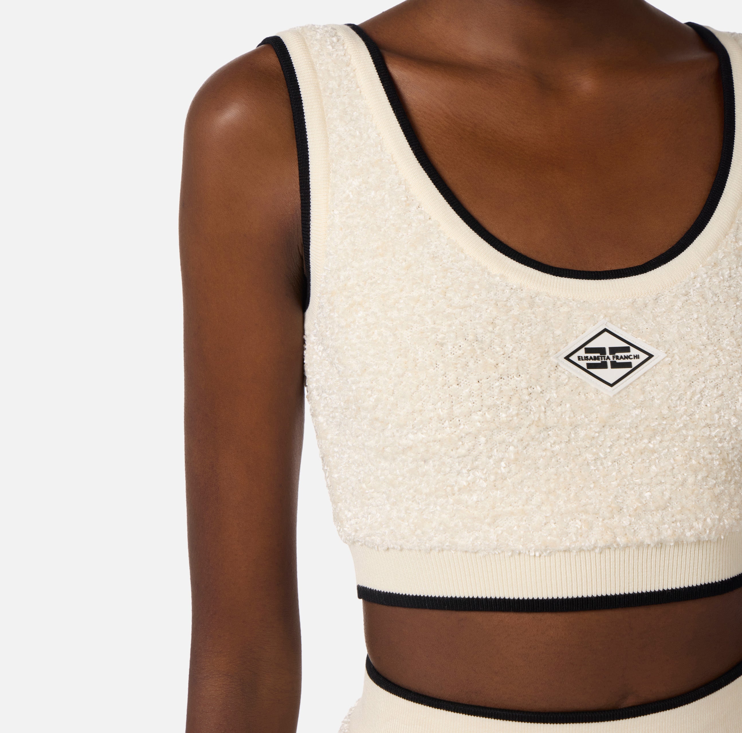 ELISABETTA FRANCHI Top Ciniglia Bouclé