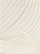 ELISABETTA FRANCHI Top Maglia Costine Traforate-Burro