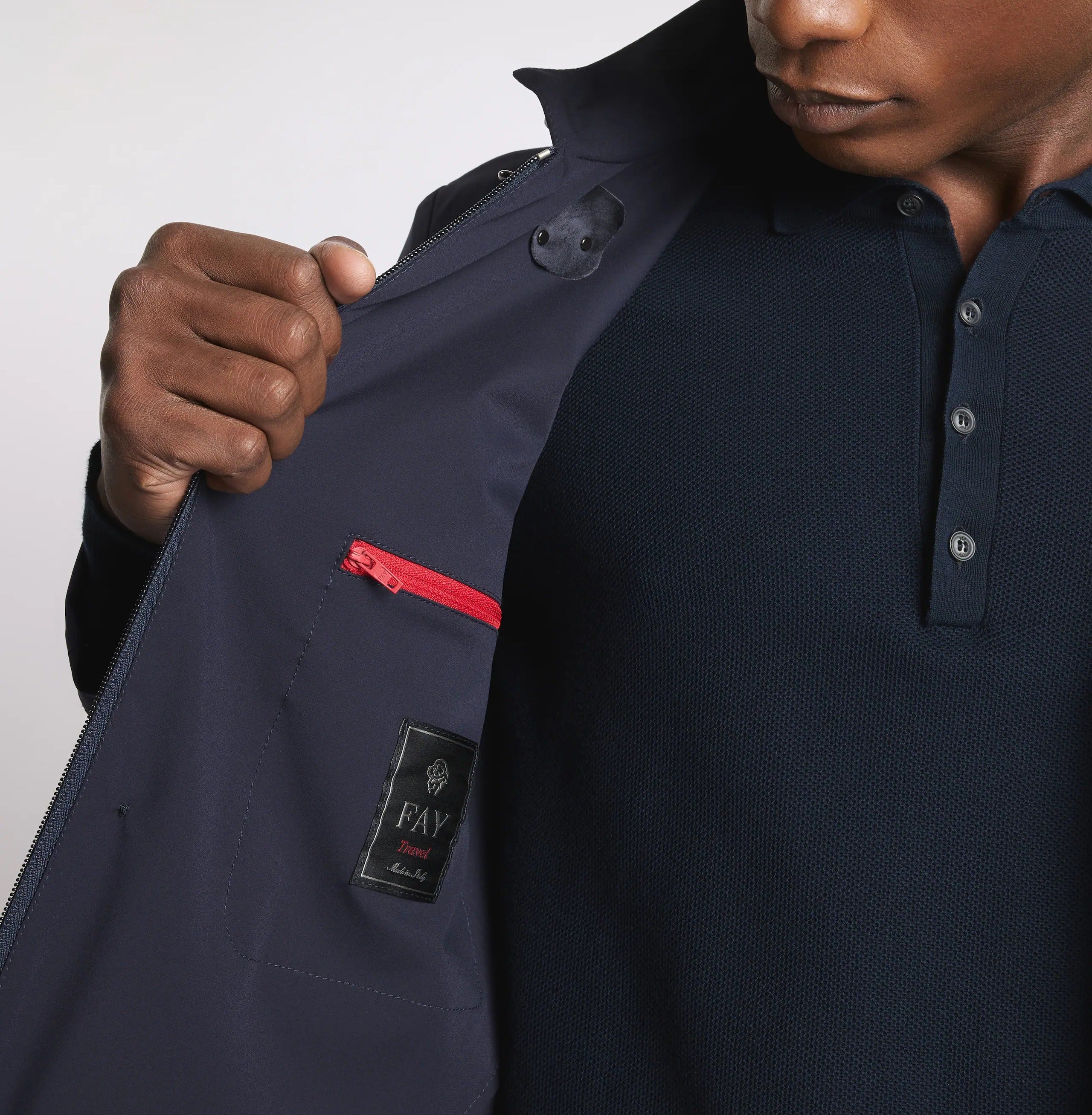 FAY Giacca Uomo Travel Nylon Stretch-Blu