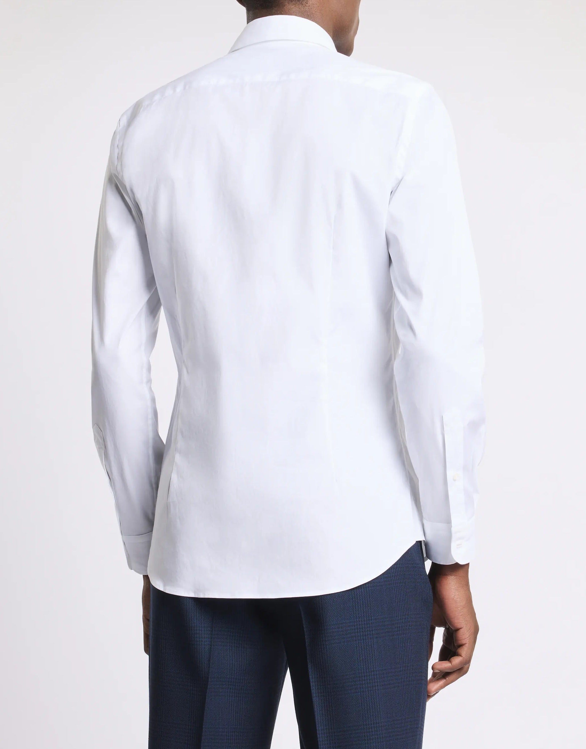 FAY Camicia Uomo Popeline Cotone Ricamo Logo Regular-Bianco