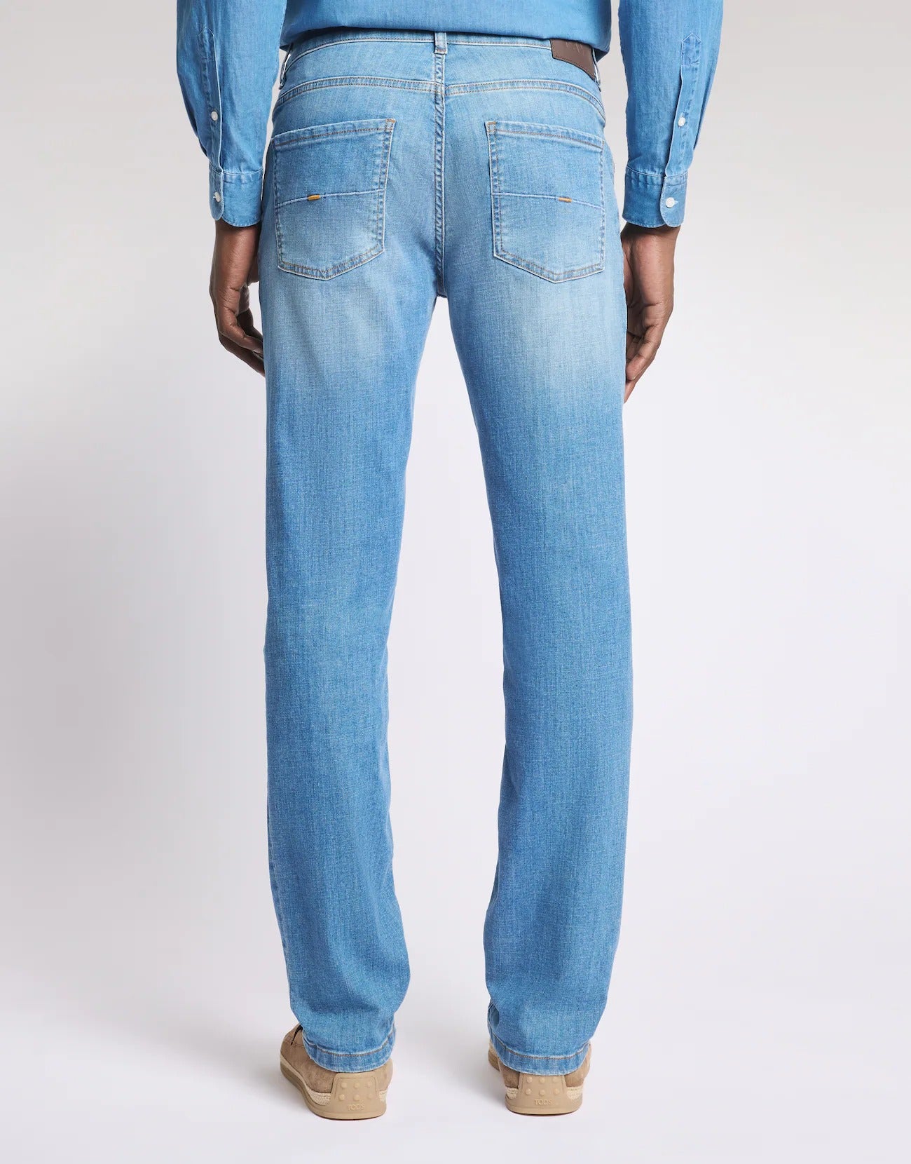 FAY Jeans Uomo 5 Tasche Denim Stretch-Azzurro